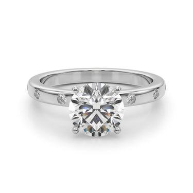 Contemporary Burnish Engagement Ring – Lab Diamond Engagement Ring in 18K Gold | Just Brilliant – view 23