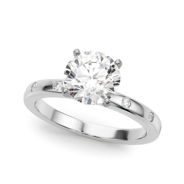 Contemporary Burnish Engagement Ring – Lab Diamond Engagement Ring in 18K Gold | Just Brilliant – side view