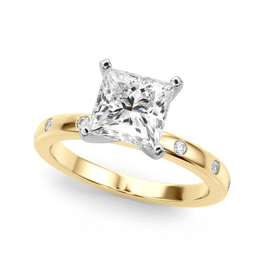 Contemporary Burnish Engagement Ring – Lab Diamond Engagement Ring in 18K Gold | Just Brilliant – view 30