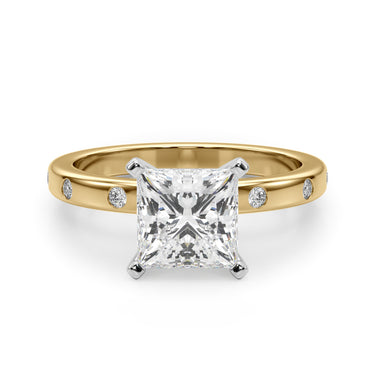 Contemporary Burnish Engagement Ring – Lab Diamond Engagement Ring in 18K Gold | Just Brilliant – view 48