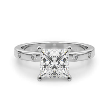 Contemporary Burnish Engagement Ring – Lab Diamond Engagement Ring in 18K Gold | Just Brilliant – view 24