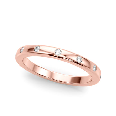 Burnished Wedding Band – Lab Diamond Wedding Band in 18K Gold | Just Brilliant – side view