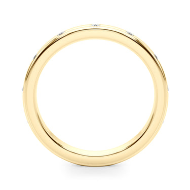 Burnished Wedding Band – Lab Diamond Wedding Band in 18K Gold | Just Brilliant – lifestyle view