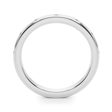 Burnished Wedding Band – Lab Diamond Wedding Band in 18K Gold | Just Brilliant – detail view