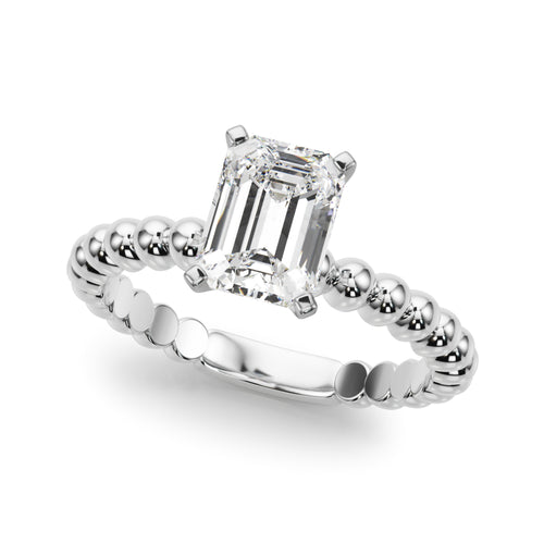 Beaded Solitaire Engagement Ring
