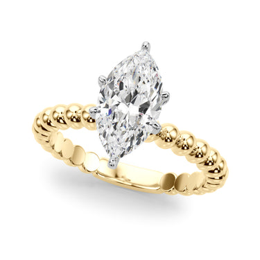 Beaded Solitaire Engagement Ring – Lab Diamond Engagement Ring in 18K Gold | Just Brilliant – view 25