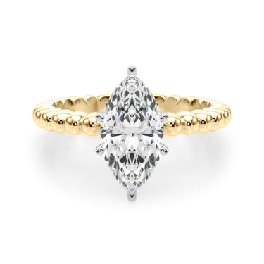 Beaded Solitaire Engagement Ring – Lab Diamond Engagement Ring in 18K Gold | Just Brilliant – view 43
