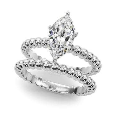 Beaded Solitaire Engagement Ring – Lab Diamond Engagement Ring in 18K Gold | Just Brilliant – view 13