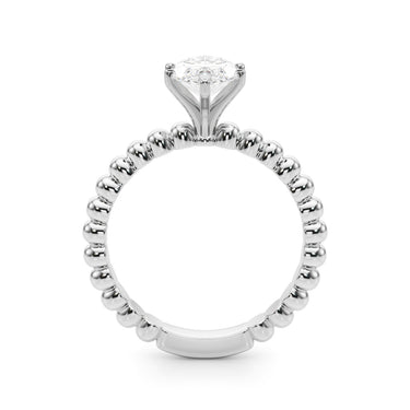 Beaded Solitaire Engagement Ring – Lab Diamond Engagement Ring in 18K Gold | Just Brilliant – view 8