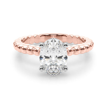 Beaded Solitaire Engagement Ring – Lab Diamond Engagement Ring in 18K Gold | Just Brilliant – view 68