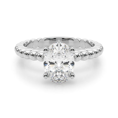 Beaded Solitaire Engagement Ring – Lab Diamond Engagement Ring in 18K Gold | Just Brilliant – view 20