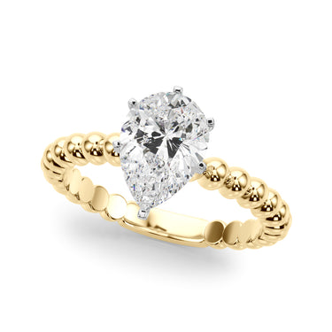 Beaded Solitaire Engagement Ring – Lab Diamond Engagement Ring in 18K Gold | Just Brilliant – view 27