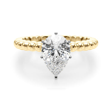Beaded Solitaire Engagement Ring – Lab Diamond Engagement Ring in 18K Gold | Just Brilliant – view 45