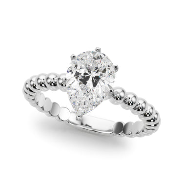 Beaded Solitaire Engagement Ring – Lab Diamond Engagement Ring in 18K Gold | Just Brilliant – lifestyle view