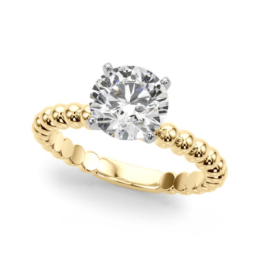 Beaded Solitaire Engagement Ring – Lab Diamond Engagement Ring in 18K Gold | Just Brilliant – view 28