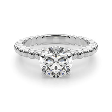 Beaded Solitaire Engagement Ring – Lab Diamond Engagement Ring in 18K Gold | Just Brilliant – view 22