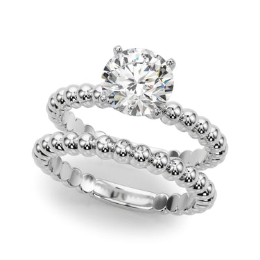 Beaded Solitaire Engagement Ring – Lab Diamond Engagement Ring in 18K Gold | Just Brilliant – view 16