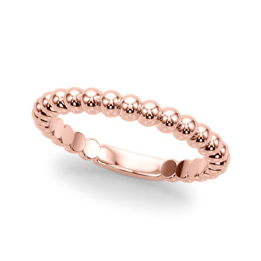Beaded Wedding Band – Lab Diamond Wedding Band in 18K Gold | Just Brilliant – side view