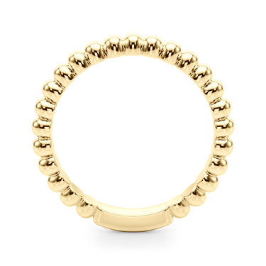 Beaded Wedding Band – Lab Diamond Wedding Band in 18K Gold | Just Brilliant – lifestyle view