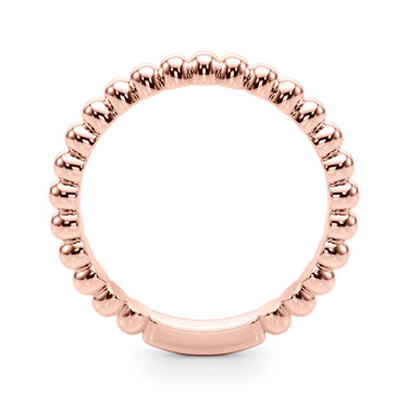 Beaded Wedding Band – Lab Diamond Wedding Band in 18K Gold | Just Brilliant – angle view