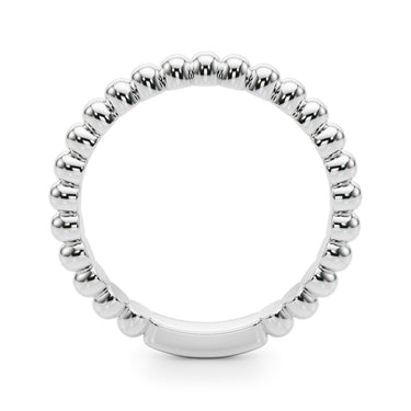 Beaded Wedding Band – Lab Diamond Wedding Band in 18K Gold | Just Brilliant – detail view