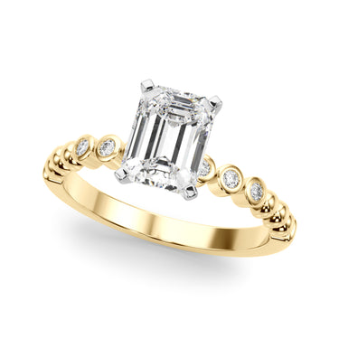 Beaded & Bezel Set Engagement Ring – Lab Diamond Engagement Ring in 18K Gold | Just Brilliant – view 21