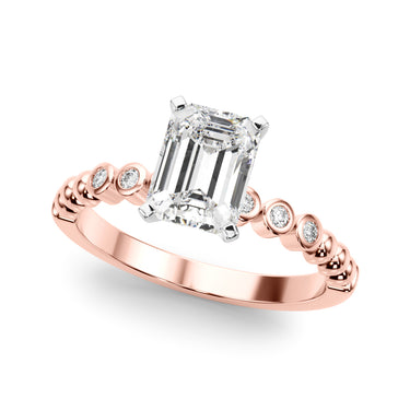 Beaded & Bezel Set Engagement Ring – Lab Diamond Engagement Ring in 18K Gold | Just Brilliant – view 41