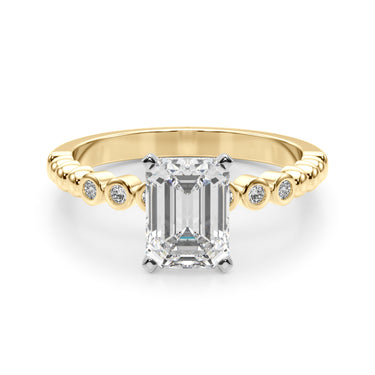 Beaded & Bezel Set Engagement Ring – Lab Diamond Engagement Ring in 18K Gold | Just Brilliant – view 36