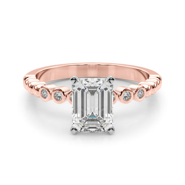 Beaded & Bezel Set Engagement Ring – Lab Diamond Engagement Ring in 18K Gold | Just Brilliant – view 56