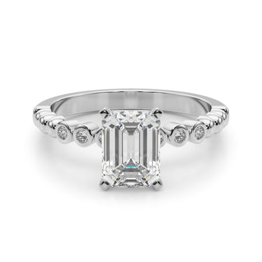 Beaded & Bezel Set Engagement Ring – Lab Diamond Engagement Ring in 18K Gold | Just Brilliant – view 16