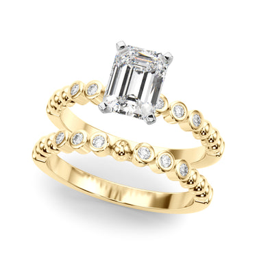 Beaded & Bezel Set Engagement Ring – Lab Diamond Engagement Ring in 18K Gold | Just Brilliant – view 31