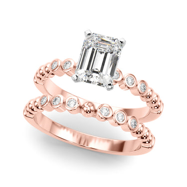 Beaded & Bezel Set Engagement Ring – Lab Diamond Engagement Ring in 18K Gold | Just Brilliant – view 51