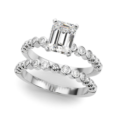 Beaded & Bezel Set Engagement Ring – Lab Diamond Engagement Ring in 18K Gold | Just Brilliant – view 11