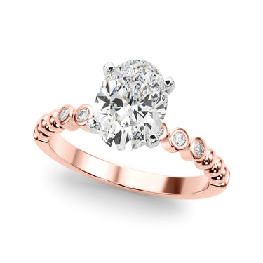 Beaded & Bezel Set Engagement Ring – Lab Diamond Engagement Ring in 18K Gold | Just Brilliant – view 42