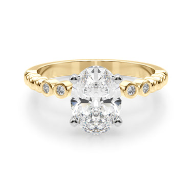 Beaded & Bezel Set Engagement Ring – Lab Diamond Engagement Ring in 18K Gold | Just Brilliant – view 37