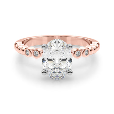 Beaded & Bezel Set Engagement Ring – Lab Diamond Engagement Ring in 18K Gold | Just Brilliant – view 57