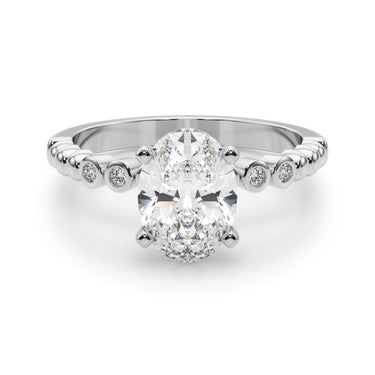 Beaded & Bezel Set Engagement Ring – Lab Diamond Engagement Ring in 18K Gold | Just Brilliant – view 17
