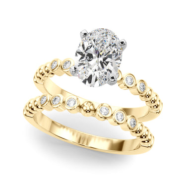 Beaded & Bezel Set Engagement Ring – Lab Diamond Engagement Ring in 18K Gold | Just Brilliant – view 32