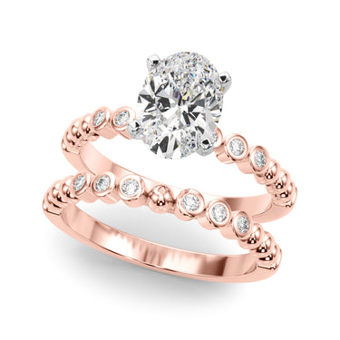 Beaded & Bezel Set Engagement Ring – Lab Diamond Engagement Ring in 18K Gold | Just Brilliant – view 52