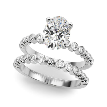 Beaded & Bezel Set Engagement Ring – Lab Diamond Engagement Ring in 18K Gold | Just Brilliant – view 12