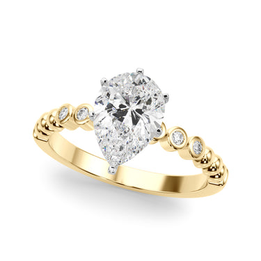 Beaded & Bezel Set Engagement Ring – Lab Diamond Engagement Ring in 18K Gold | Just Brilliant – view 23