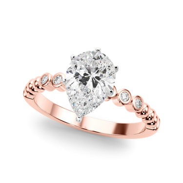Beaded & Bezel Set Engagement Ring – Lab Diamond Engagement Ring in 18K Gold | Just Brilliant – view 43