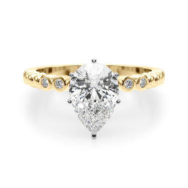 Beaded & Bezel Set Engagement Ring – Lab Diamond Engagement Ring in 18K Gold | Just Brilliant – view 38