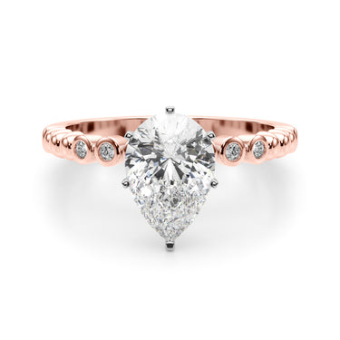 Beaded & Bezel Set Engagement Ring – Lab Diamond Engagement Ring in 18K Gold | Just Brilliant – view 58