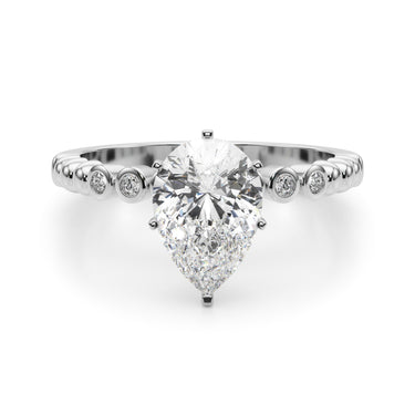 Beaded & Bezel Set Engagement Ring – Lab Diamond Engagement Ring in 18K Gold | Just Brilliant – view 18