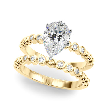 Beaded & Bezel Set Engagement Ring – Lab Diamond Engagement Ring in 18K Gold | Just Brilliant – view 33