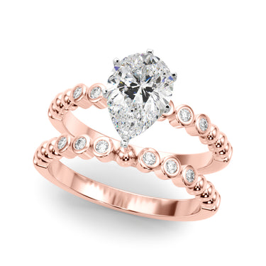 Beaded & Bezel Set Engagement Ring – Lab Diamond Engagement Ring in 18K Gold | Just Brilliant – view 53