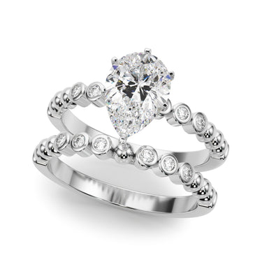 Beaded & Bezel Set Engagement Ring – Lab Diamond Engagement Ring in 18K Gold | Just Brilliant – view 13
