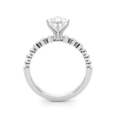 Beaded & Bezel Set Engagement Ring – Lab Diamond Engagement Ring in 18K Gold | Just Brilliant – view 8