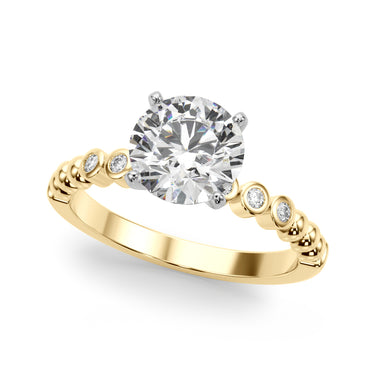Beaded & Bezel Set Engagement Ring – Lab Diamond Engagement Ring in 18K Gold | Just Brilliant – view 24